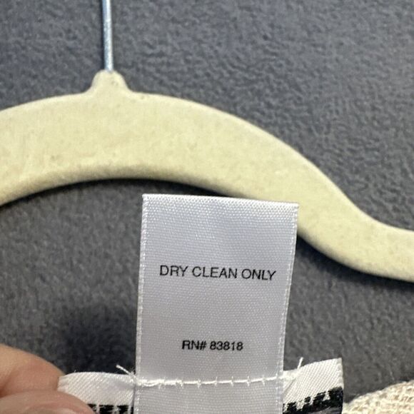 MM Krizia Open Knit Tunic Top Silk Linen Blend Womens Size L Beige Made in USA - Picture 4 of 8